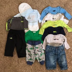 Lot of 0-3month outfits.